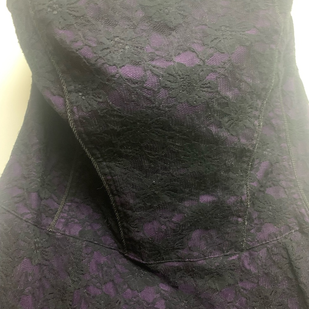 Tripp NYC Black and Purple Lace Dress